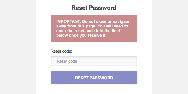 ProtonMail Reset Password Recovery Code