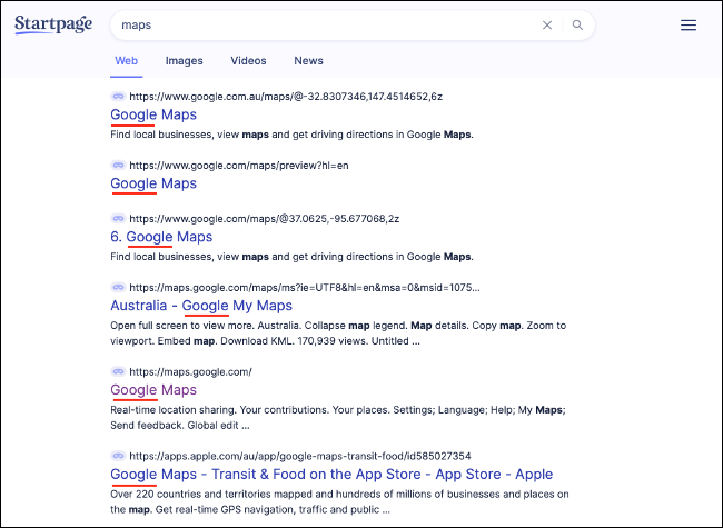Google produkti, kas tiek rādīti sākumlapas meklēšanā