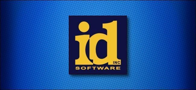 Logo Perangkat Lunak id klasik dengan latar belakang biru