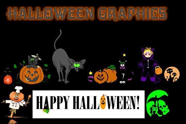 Eine Halloween Graphics-Website auf GeoCities.
