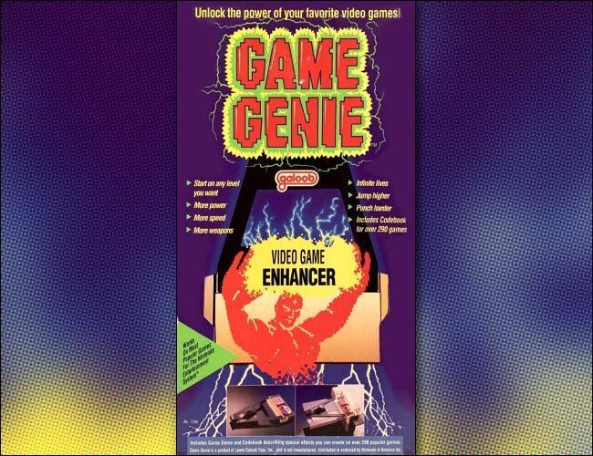 Umetnost škatle za igro NES Galoob Genie.