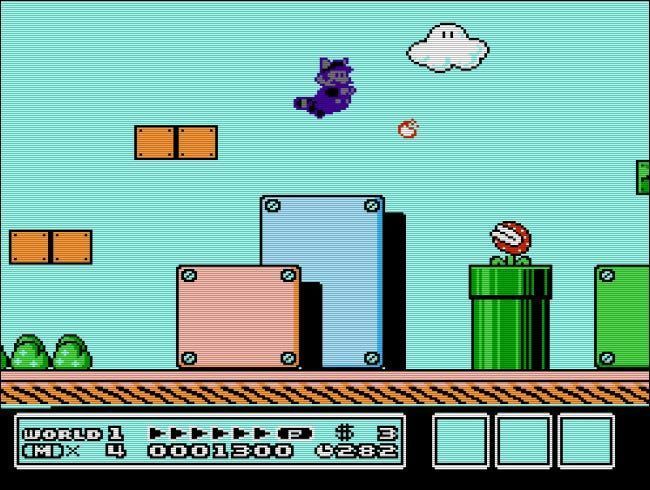 Το Game Genie θα μπορούσε να παράγει διασκεδαστικά, νέα εφέ, όπως το κολύμπι με μωβ ρακούν mario