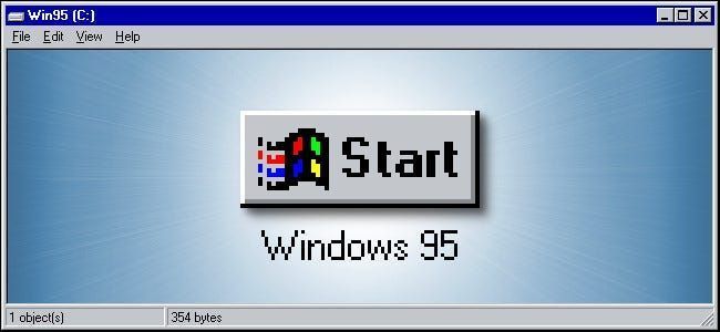 Die Windows 95-Startschaltfläche.