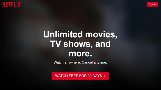Безплатна пробна версия на Netflix