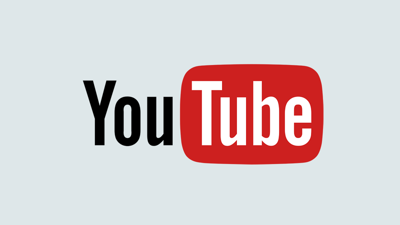 Logo YouTube pada warna latar belakang pepejal