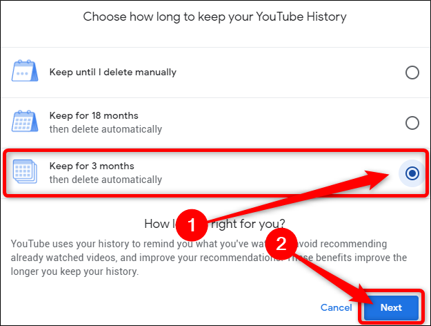 Η δραστηριότητά μου στο Google Επιλέξτε Περίοδος Ιστορικού YouTube Κάντε κλικ στο Επόμενο