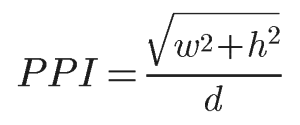 Formula densità pixel