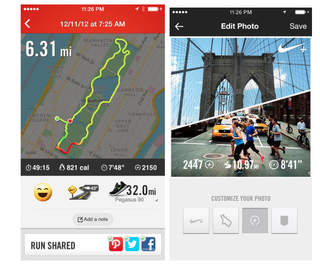 Nike+ Running за iOS актуализиран с възможности за снимки за улавяне на моменти на бягане