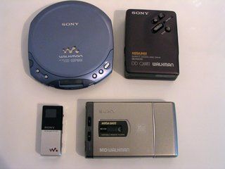 Predvajalniki Walkman, Discman in MP3