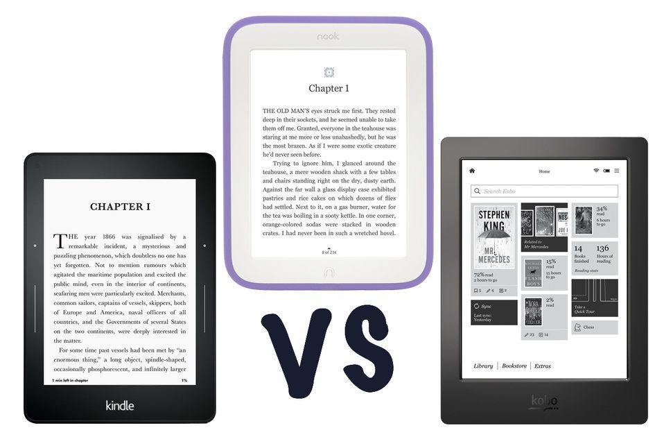 Amazon Kindle Voyage vs Nook GlowLight vs Kobo Aura H2O: Który czytnik e-booków wybrać?