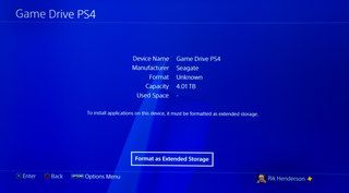 Immagine del disco rigido esterno PS4 8