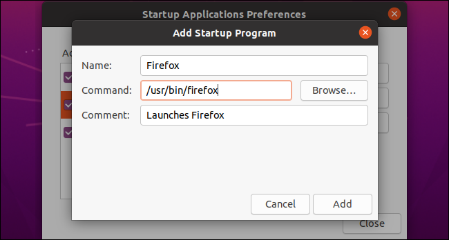 Hinzufügen eines benutzerdefinierten Startprogramms unter Ubuntu.