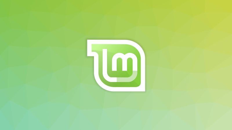 Логотип Linux Mint на зеленом фоне