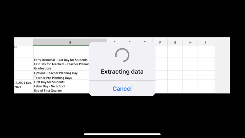 Ako vložiť údaje z obrázka do programu Microsoft Excel na mobile