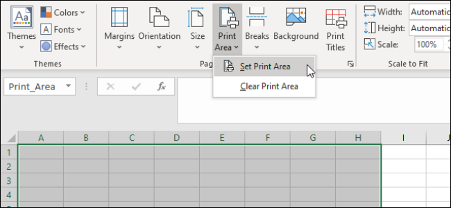 Excel - Area di stampa