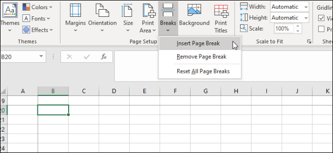 Excel - Interruzioni di pagina
