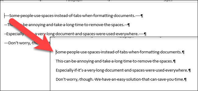 Làm thế nào để loại bỏ khoảng cách đầu và cuối dòng trên dòng trong Microsoft Word