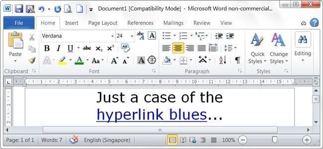 Wie setzen Sie alle Hyperlinks in einem Microsoft Word-Dokument auf ihren blauen Standardstil zurück?