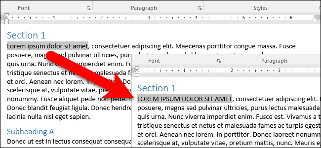 Kako jednostavno promijeniti velika i mala slova u tekstu u Microsoft Wordu