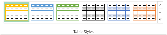 Изберете цвят за стил на таблица