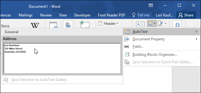 Cách Chèn nhanh các khối văn bản trong Microsoft Word với AutoText