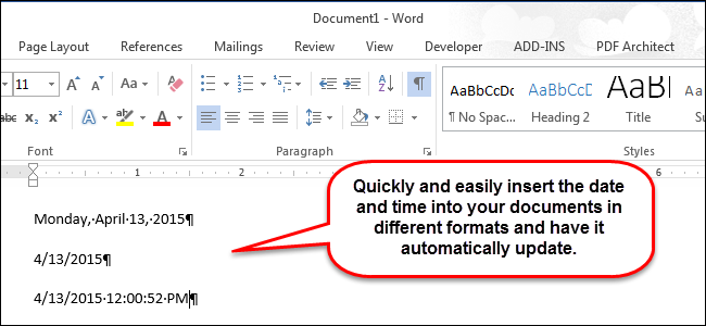 Как лесно да вмъкнете форматирана дата и час в Microsoft Word