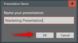 Dai un nome alla tua presentazione