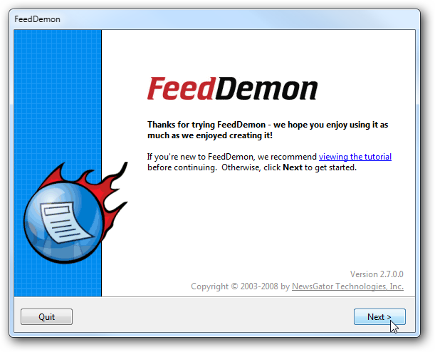 Tvarkykite savo RSS informacijos santraukas naudodami „FeedDemon“.