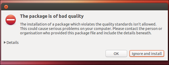 Was bedeutet dieses Paket von schlechter Qualität unter Ubuntu?