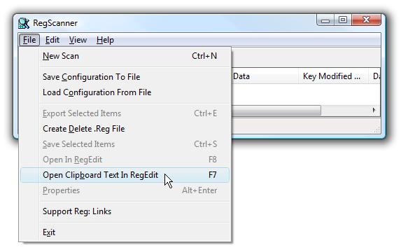 Простой способ поиска ключей реестра в Vista или XP