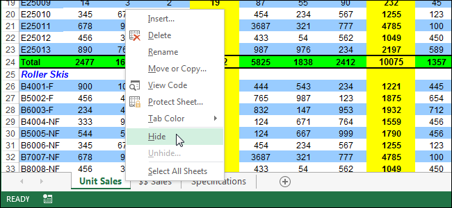 Come nascondere fogli di lavoro/schede e intere cartelle di lavoro in Excel