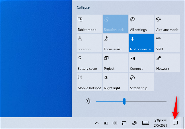 Плъзгачът за яркост в Windows 10