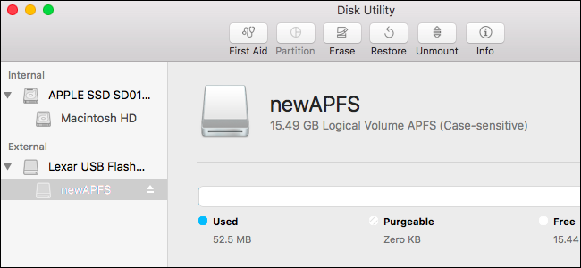 Kā formatēt disku, izmantojot APFS failu sistēmu operētājsistēmā macOS Sierra
