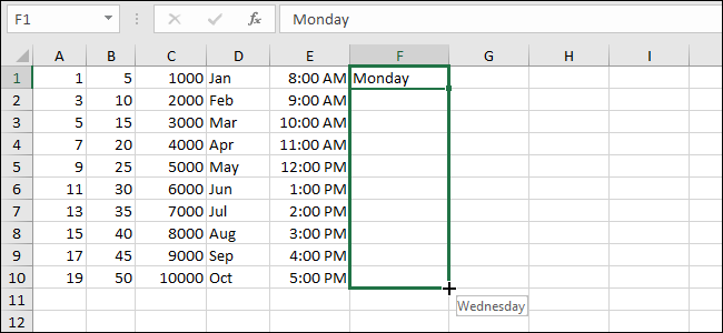 Как автоматически заполнять последовательные данные в Excel с помощью маркера заполнения