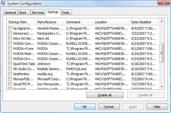 Ver todos os processos durante a inicialização do Windows usando Autoruns