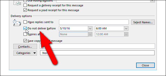 Sähköpostiviestien lähettämisen ajoittaminen tai viivästäminen Outlookissa