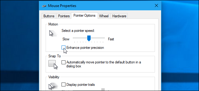 Kā uzlabot rādītāja precizitāti, automātiski iespējojot vai atspējojot sevi operētājsistēmā Windows
