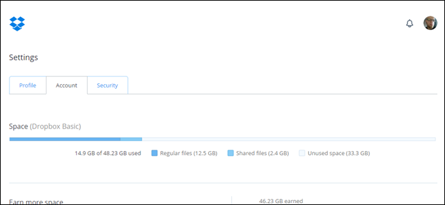 Cara Mengetahui Jumlah Ruang Storan Digunakan dalam Folder Dropbox Anda