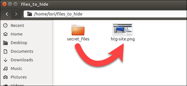 Ako skryť súbor alebo priečinok v obrázku v systéme Linux