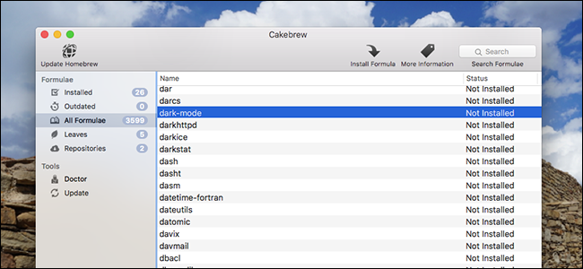 كيفية استخدام Cakebrew ، واجهة المستخدم الرسومية الجميلة Homebrew لجهاز Mac الخاص بك