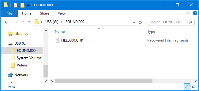 מה הם התיקיה FOUND.000 וקובץ FILE0000.CHK ב-Windows?