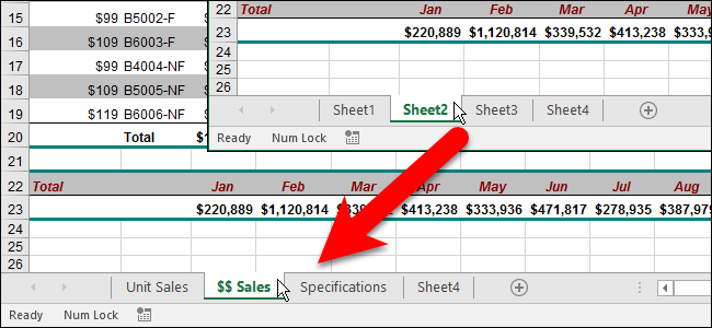 Come rinominare le schede del foglio di lavoro in Excel