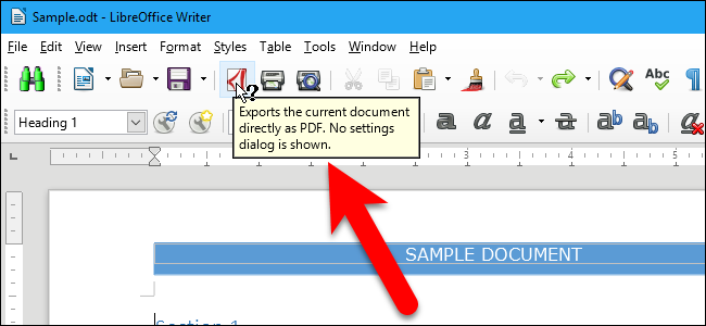 كيفية عرض النصائح الممتدة عند التمرير فوق الأزرار في LibreOffice