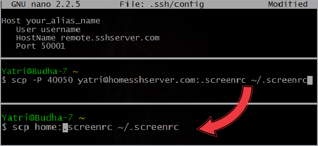 Използвайте вашия SSH конфигурационен файл, за да създадете псевдоними за хостове