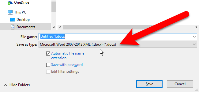 Jak zmienić domyślny format pliku w LibreOffice?