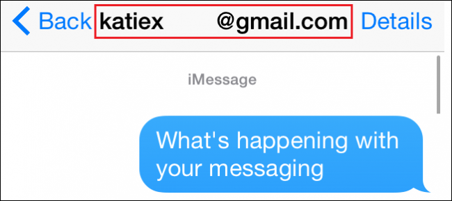 Зашто се неки иМессагес појављују као имејл уместо броја телефона?