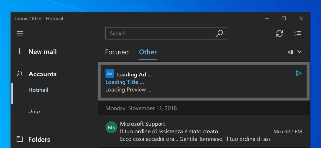 Microsoft tocmai a înghesuit reclame în Windows 10 Mail. Când se vor opri?