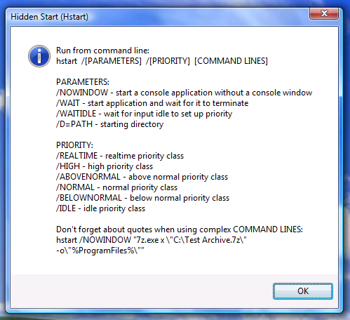 Скриване на мигащ команден ред и пакетен файл на Windows при стартиране