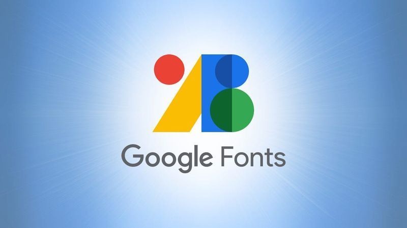 Logo di Google Fonts su sfondo blu