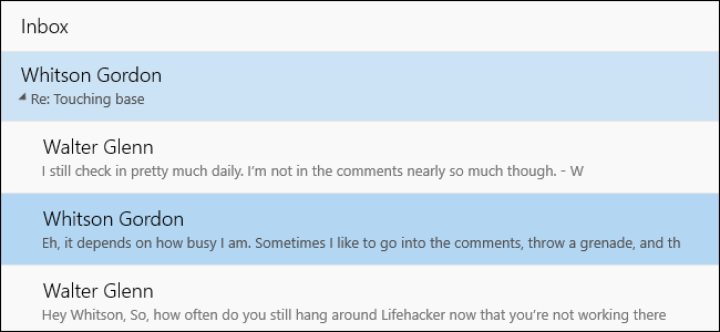 Kako onemogočiti pogled pogovora v Windows Mail